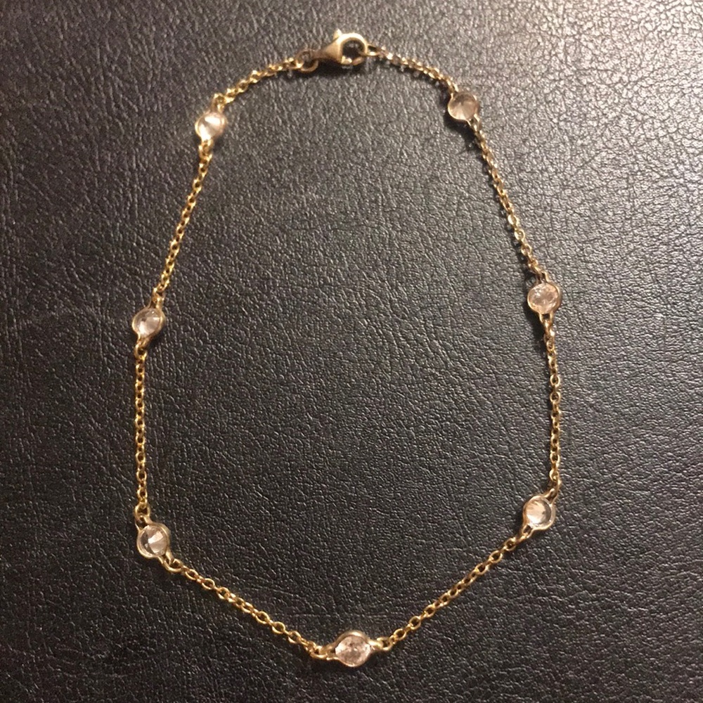 Sterling .925 Vermeil Bracelet with crystal accents